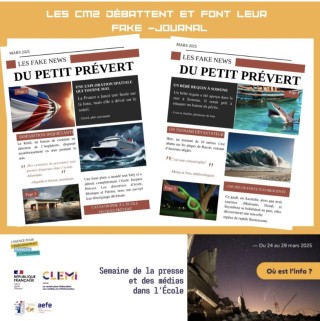 Semaine de la presse et des médias à l'école - CM2 Fake News et Rencontre avec un journaliste