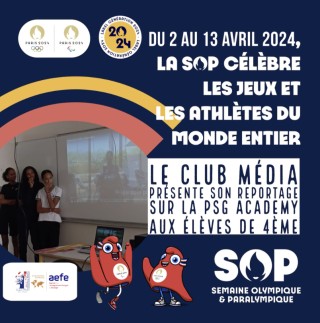 Présentation de leur reportage aux 4eme pour la SOP