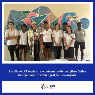 Les élèves de Terminale et de 3ème LCE - une rencontre artistique