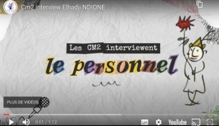 Les CM2 reporters interviewent le personnel de l'ombre.