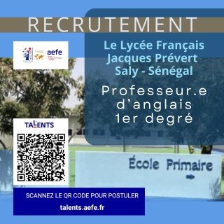 Offre d'emploi - Professeur.e d'anglais 1er degré