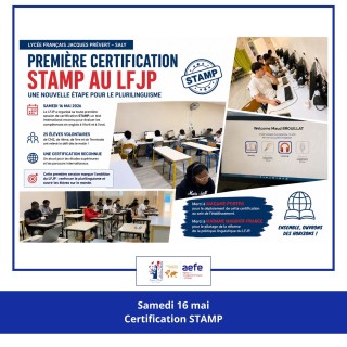 🎓 Première certification STAMP au LFJP ! 🇬🇧🌍